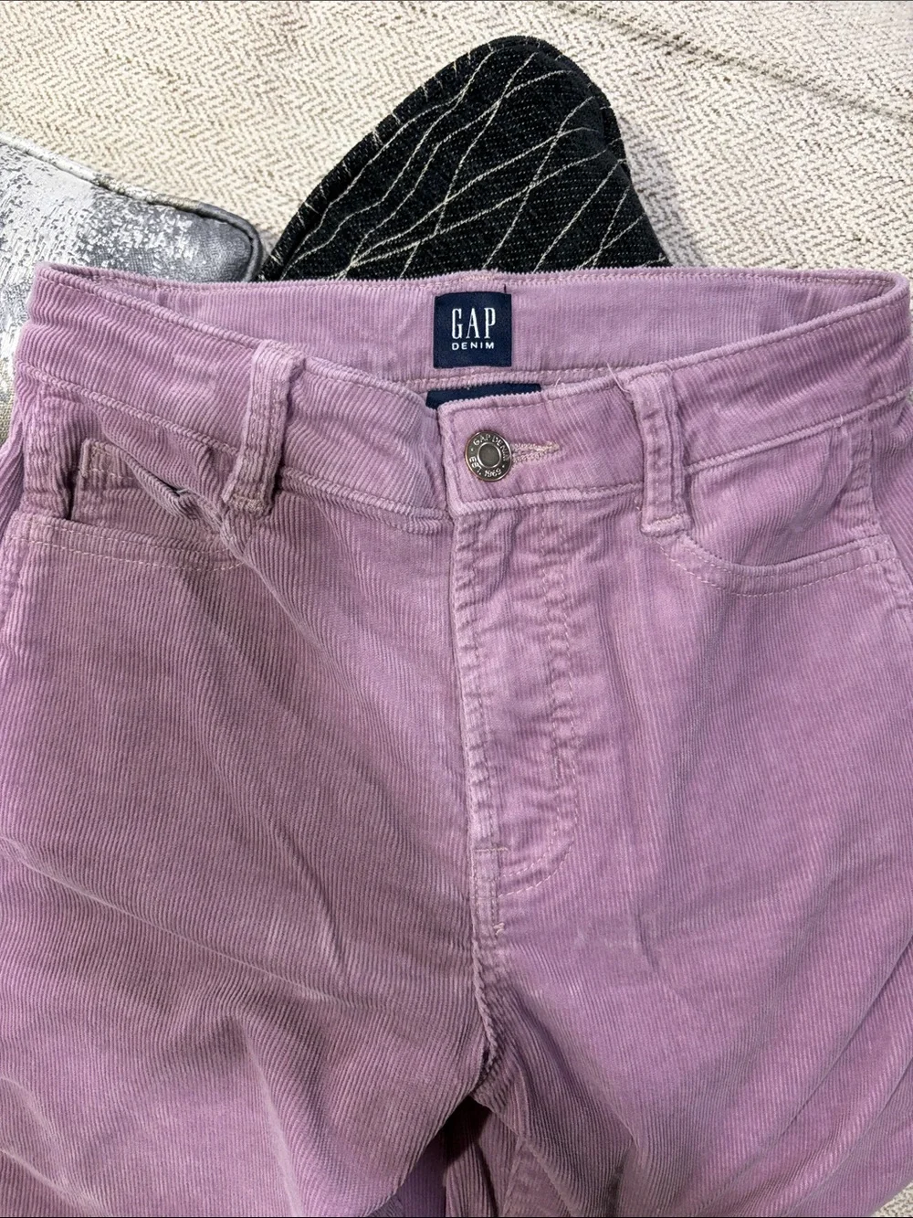 Gap kids high rise seamed corduroy barrel pants size 12 like new!